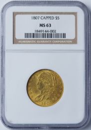 1807 Capped Bust Left Half Eagle -- NGC MS63