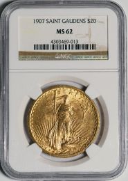 1907 $20 Saint Gaudens -- NGC MS62