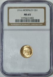 1916 McKinley G$1 - PCGS MS65