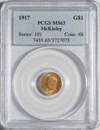 1917 McKinley G$1 -- PCGS MS63